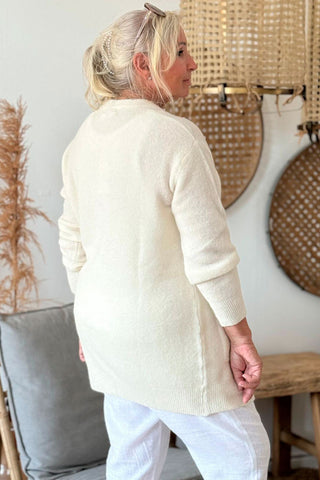 Alpaca dream cardigan, off-white