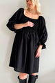 Antoinette linen dress, black