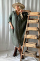 Artist shirt dress, camo