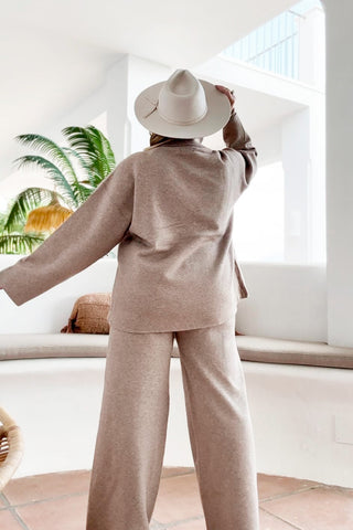 True Dream polo and pants set, taupe