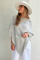 Bettany poncho, pearl grey