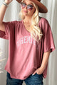 Bohemiana glitter t-shirt, mauve pink