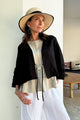 Linen bolero, black