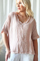 Cara linen shirt, light pink