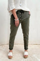 Casual tencel joggers, olive