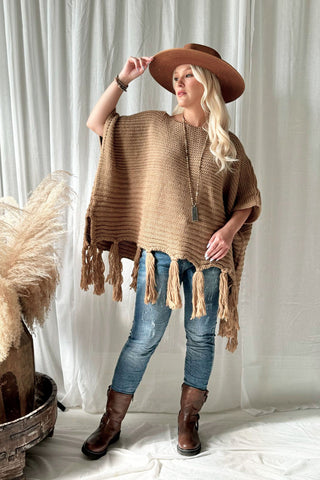 Dalila poncho, caramel