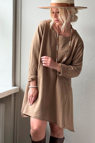 Darina cotton tunic, powder