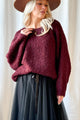 Dazzle glitter knitwear, dark cherry/wine