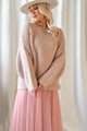 Dazzle glitter knitwear, beige-pink