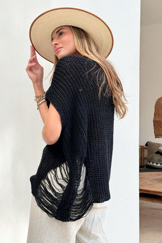 Deanna cotton jumper, black