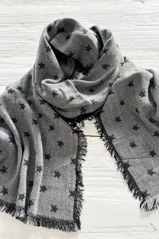 Dreamspell scarf, grey star