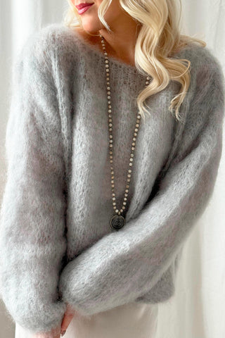 Dreamy mohairneule, pearl grey