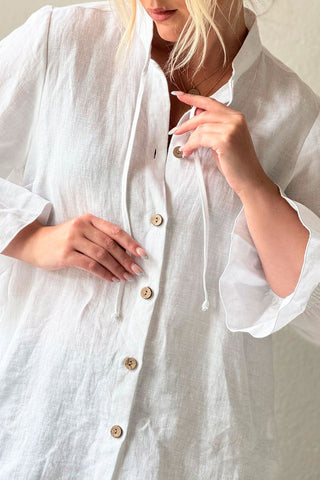 Ellitia linen shirt, white