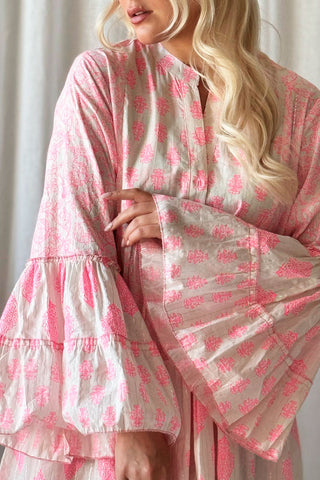 Ines cotton dress, pink