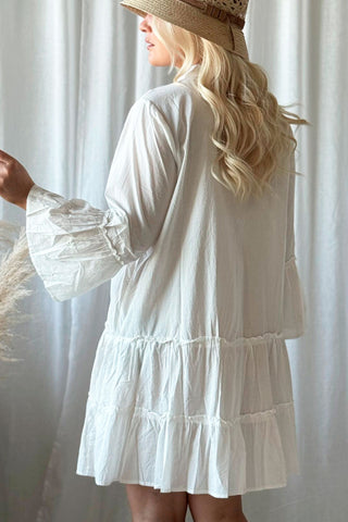 Jimena cotton dress, white