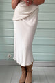 Silklook viscose skirt, beige