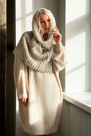 Landow snood huivi, luonnonvalkoinen caramel