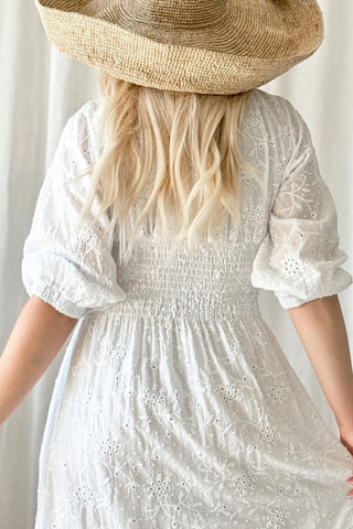 Lolita cotton dress, white