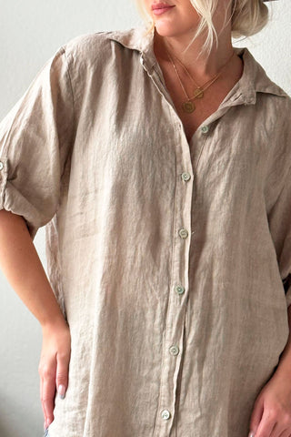 Milly linen shirt, cashmere