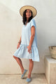 Moments linen dress, oxford blue