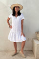 Moments linen dress, white