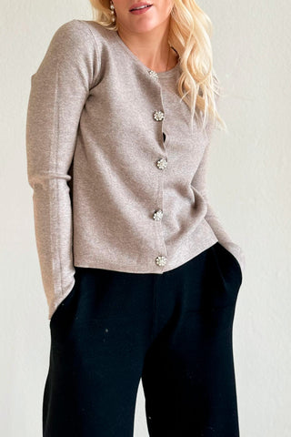 Parisian cardigan, taupe