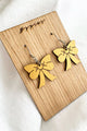 Bow earrings, gold