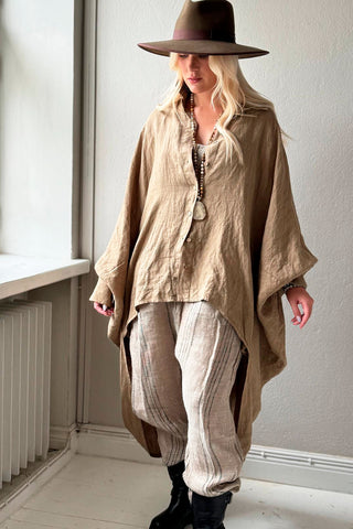 Scarlett linen shirt, savanna