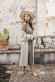 Sienna linen dress, camo green