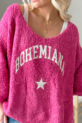 Bohemiana star neule, miami pink