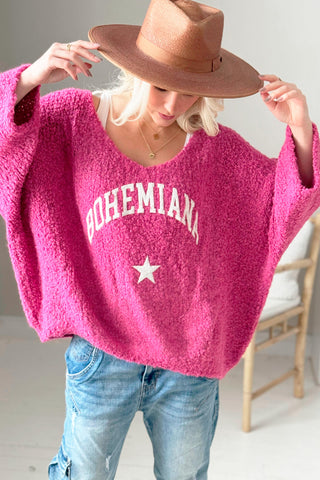 Bohemiana star neule, miami pink