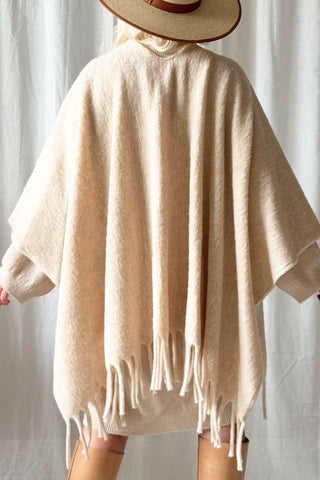 Warm up poncho, off white