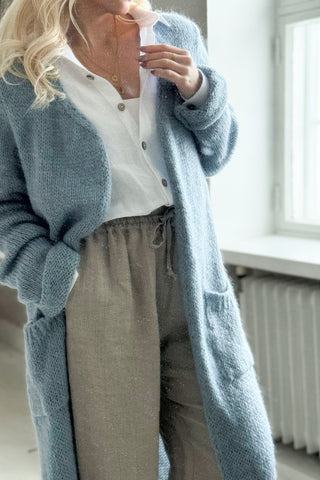 Slowly morning cardigan, smokey blue