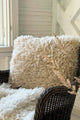 Wooly cushion, beige