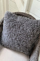 Wooly cushion, grey