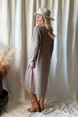 Mellora knit dress, taupe