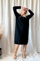 Mellora knit dress, black