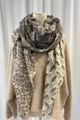 Shellie wool scarf, taupe