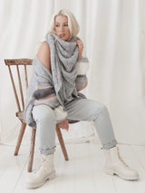Dreamy mohair scarf, grey