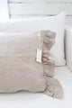 Shabby linen pillowcase, natural