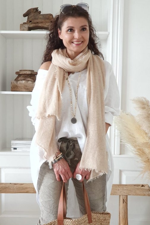 Cashmere love scarf, beige