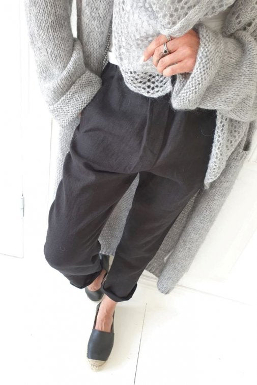 Bypias linen joggers, black