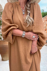 Antonie cotton dress, clay