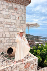 Antonie cotton dress, off white