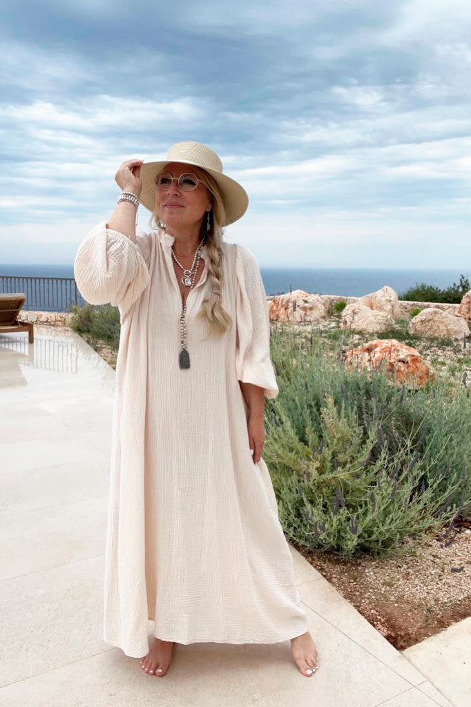Antonie cotton dress, off white