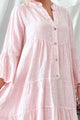 Ashley linen dress, rose