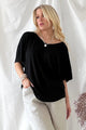 Audrey bamboo top, black