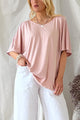 Audrey bamboo top, light pink