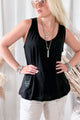 Bohemiana tencel tank top, black