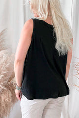 Bohemiana tencel tank top, black